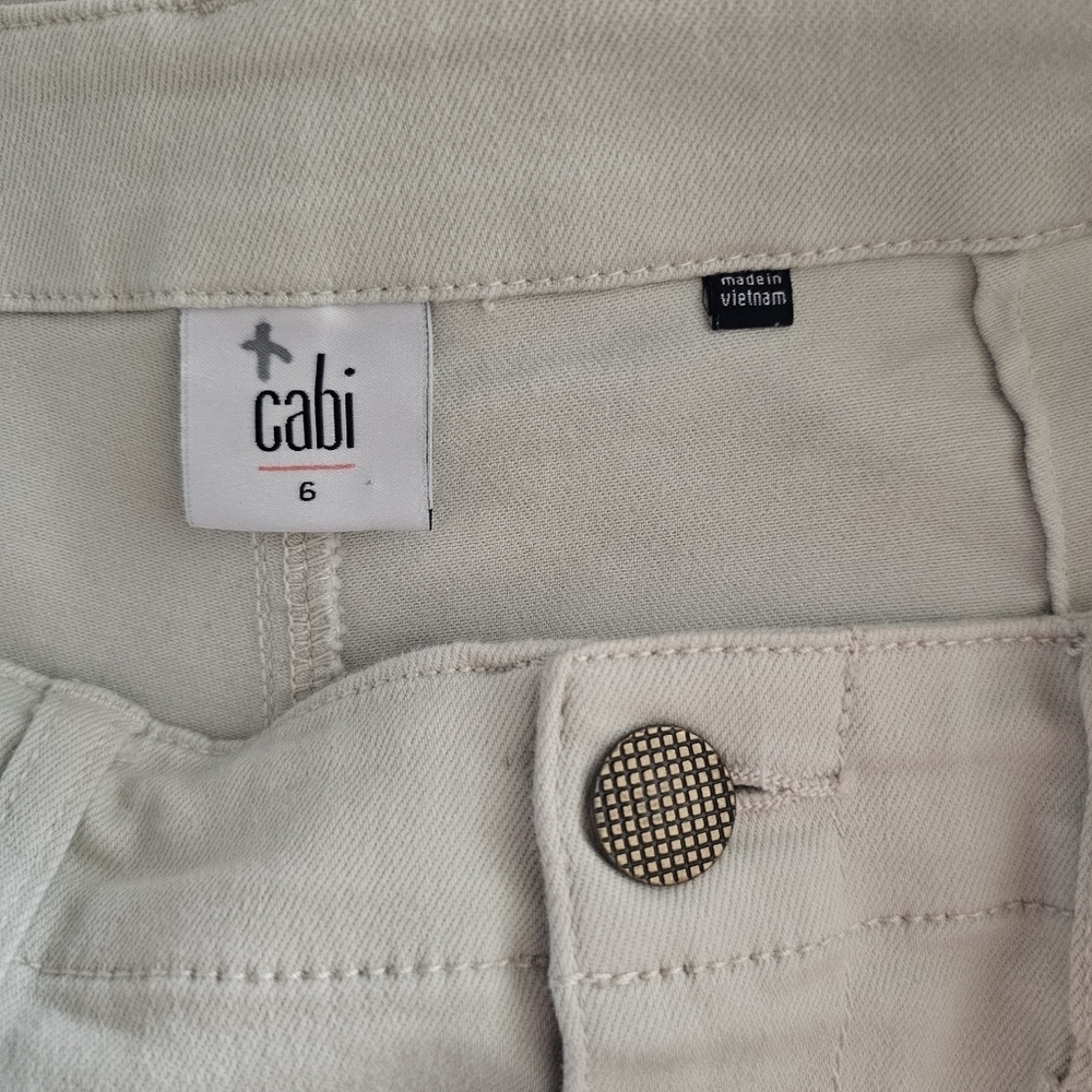 CAbi Compass Chore Utility Pant Size 6 Oyster Neutral Jogger Ankle Zip Pants - Picture 9 of 11